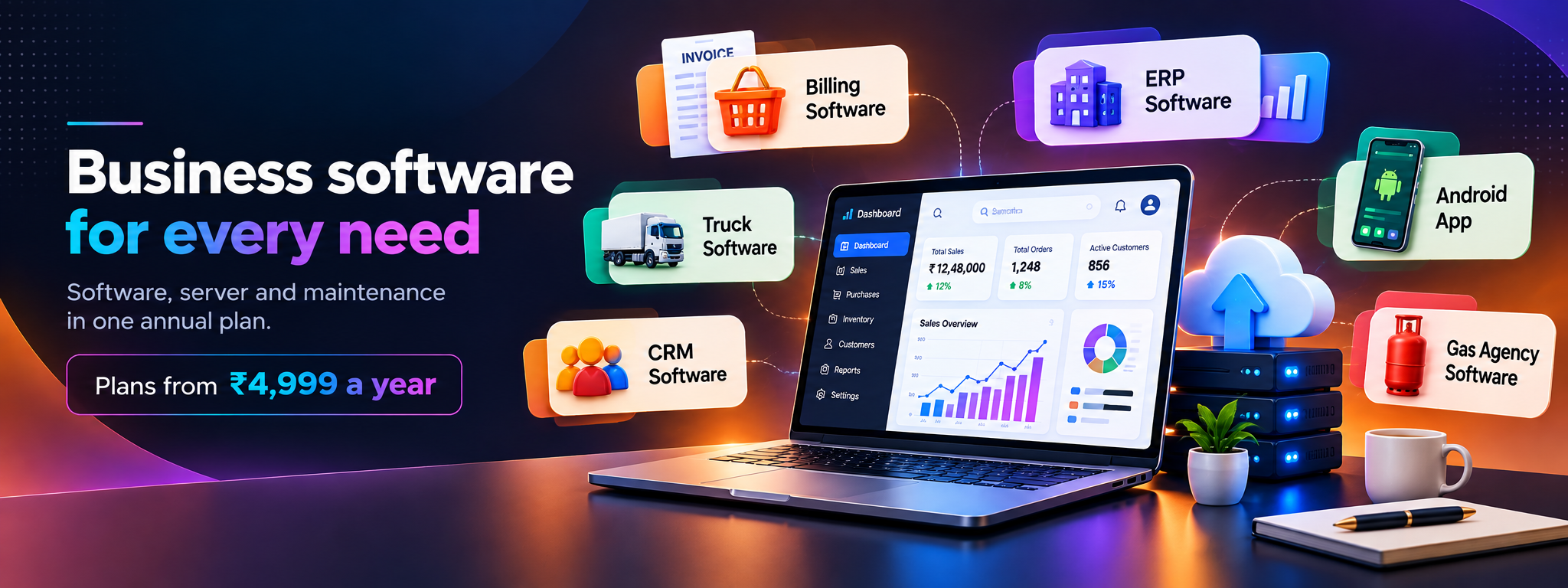 Puvnaa business applications: billing software, truck software, gas agency software and custom development